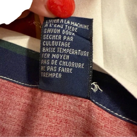 Tommy Hilfiger Vintage 90s Striped Button Down Shirt XL Crest Logo - Picture 11 of 12